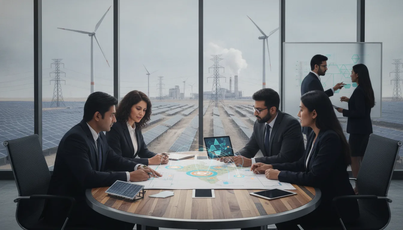Renewable energy team evaluates Indian market opportunities with solar, wind, and industrial infrastructure in view.
