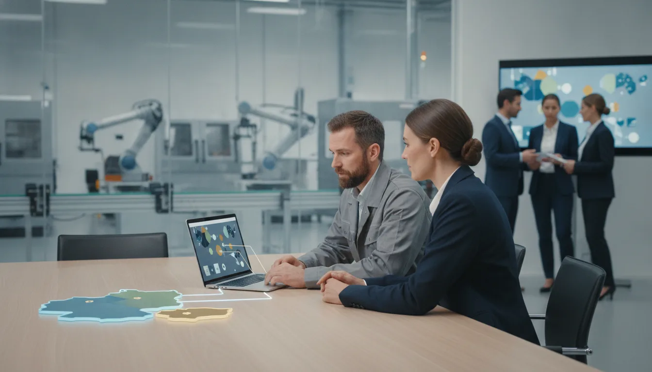Sales representative and exporter review industrial buyer research for DACH market development.